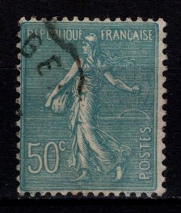 France 1938 Sower greenish blue, 50c [Used]