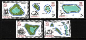 Kiribati-Sc#475-9-unused NH set-Maps-1986-