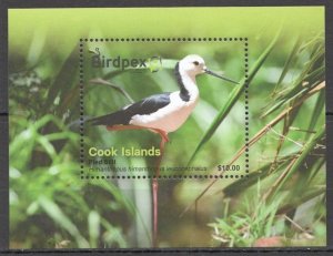 Ft209 2022 Cook Islands Birds Fauna Birdpex 9 Pied Stilt Bl Mnh