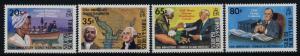 Turks & Caicos Islands 522-5 MNH George Washington, Map, Boat, Roosevelt