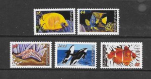 MARSHALL ISLANDS #940-44 FISH MNH