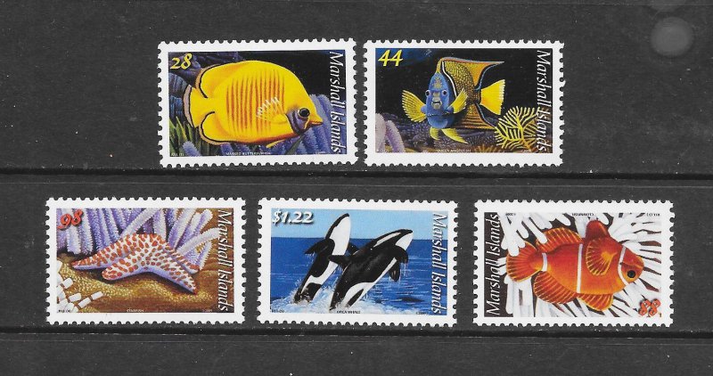 MARSHALL ISLANDS #940-44 FISH MNH