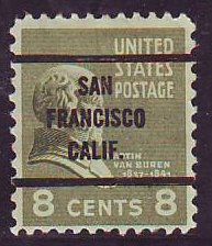 San Francisco CA, 813-63 Bureau Precancel, 8¢ Van Buren