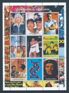 Guinea #20th Century Events NH 1960-9 Beatles,Marilyn Monroe,Ali,Bond,etc. - She