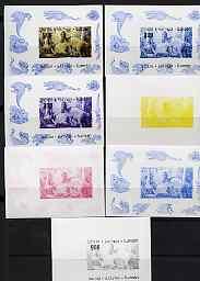 Batum 1998 Dinosaurs 900 value individual s/sheet the set...