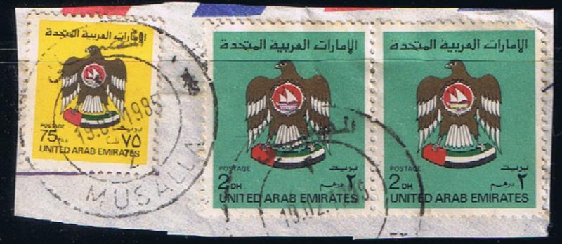 UAE. United Arab Emirates. Stamps on piece.SC 147, 152x2