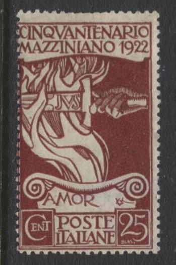 Italy - Scott 140 - General Issue -1922 - MLH - Single 25c Stamp