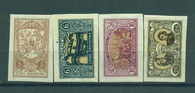Central Lithuania sc# 32-42 imperf mh cat value $5.30