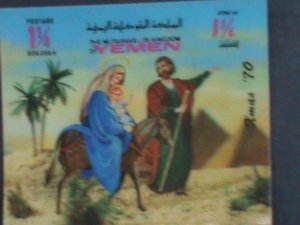 YEMEN-1970 -COLORFUL BEAUTIFUL LOVELY CHRISTMAS MNH 3-D STAMP VERY FINE