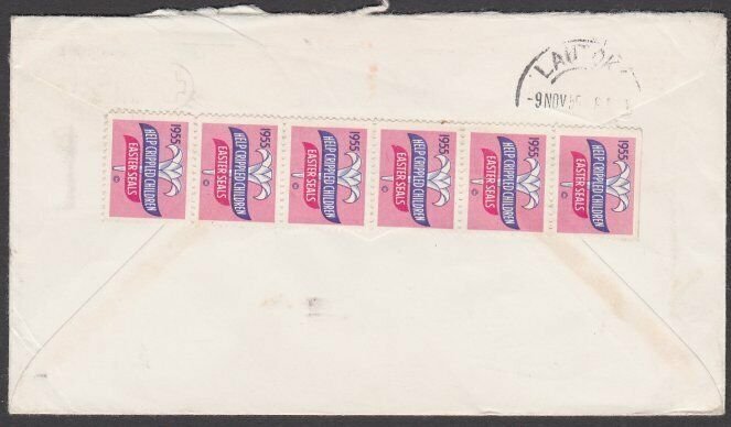 USA 1955 cover with nice franking to LAUTOKA, FIJI.........................M112