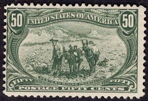 US Stamp #291 50c Trans-Mississippi  MINT Hinged SCV $600