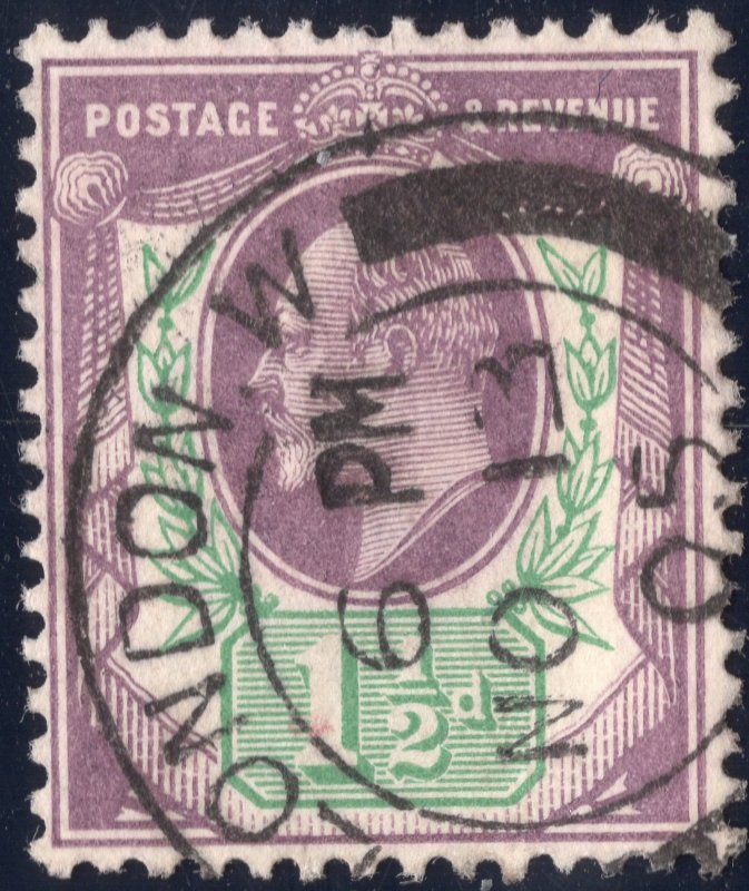 1902 1 1/2p violet & green Great Britain SC129