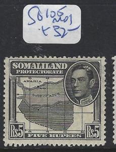 SOMALILAND  (PP1111B) KGVI MAP 5R  SG 105   MOG