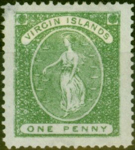 Virgin Islands 1878 1d Green SG22b Wmk Upright Fine MM