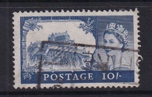 Great Britain  #373 used 1959 castles   10sh  Wmk. 322