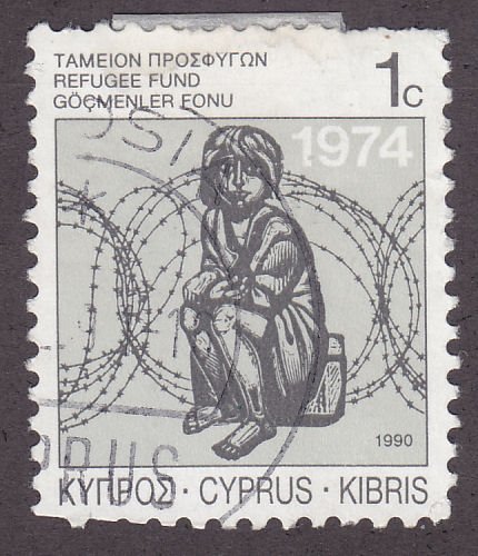 Cyprus RA7 Child Behind Barbed Wire 1990