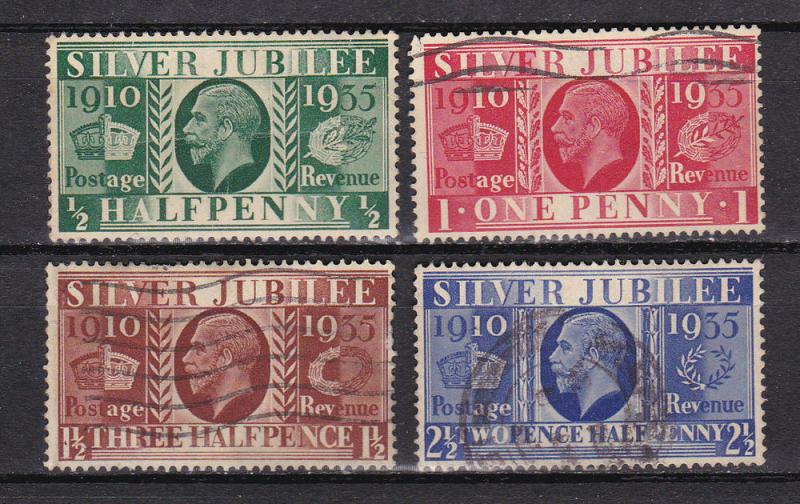 Great Britain # 226-229, Silver Jubilee,Complete Set, Used, 1/2 Cat.