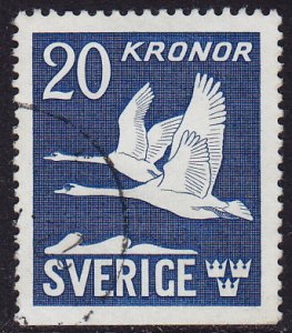 Sweden - 1953 - Scott #C8 - used - Bird Swan