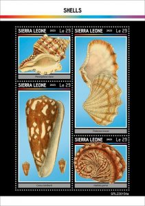 2023 01-SIERRA LEONE - SHELLS         4V  complet set    MNH ** T