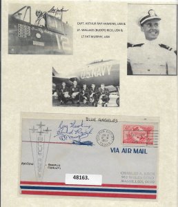 1953 Corpus Christi, TX cover signed by 3 US Navy Blue Angels Pilots (54369)