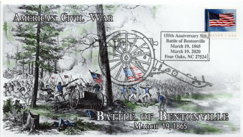 20-067, 2020, Battle of Bentonville, Pictorial Postmark, Event Cover, Civil War