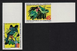 Cameroun Turacos Lovebirds Birds 2v imperf Margins 1972 MNH SG#663-664