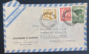 1965 Buenos Aires Argentina Airmail Commercial Cover To Berlin Germany B