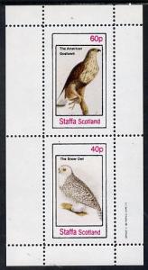 Staffa 1982 Birds #32 (Snow Owl & Goshawk) perf set o...