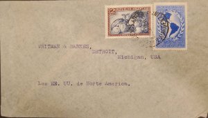 MI) 1940, ARGENTINA, AIRWAY, FROM BUENOS AIRES TO DETROIT - MICHIGAN UNITED STA