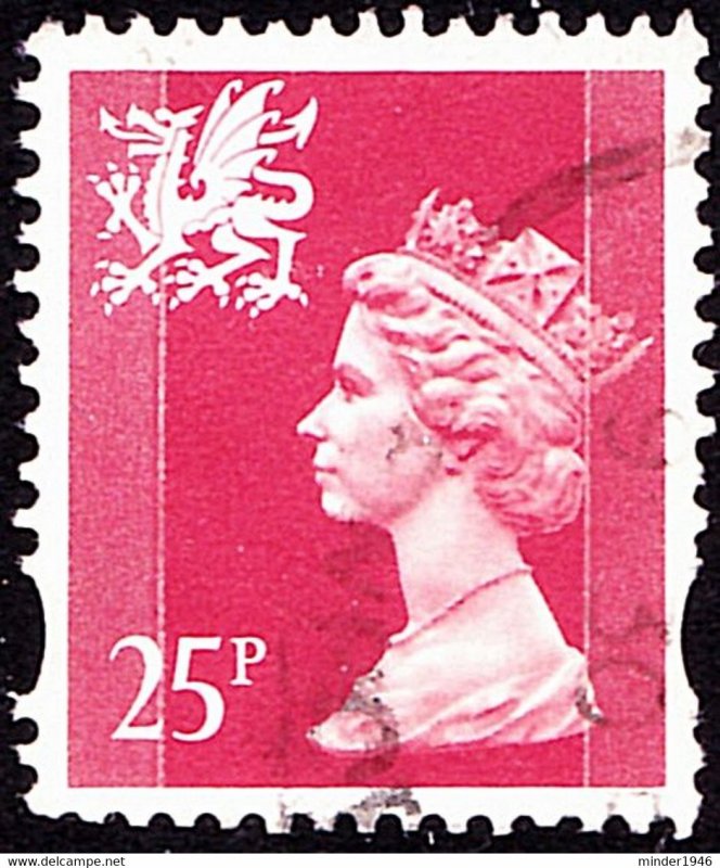 GREAT BRITAIN Wales 1993 QEII 25p Greyish-Red Machin SGY73 FU