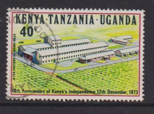 Kenya Uganda  Tanzania    #276   used  1973  Tea factory  40c