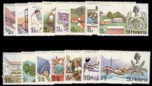 ST. HELENA QEII SG226-240, 1968 complete set, NH MINT. Cat £15.