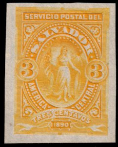 ✔️ EL SALVADOR 1890 - VICTORY IMPERFORATED - Sc. 40 Mi. 29 MNGAI [6.1]