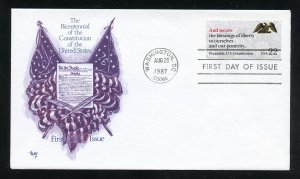 US 2358 Constitution Bicentennial Series UA Marg cachet FDC
