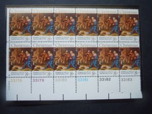 #1444 8c Christmas by Giorgione Plate Block of 12 MNH OG VF Includes New Mount