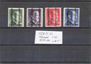 AUSTRIA   428-31    USED   VIENNA  CTO