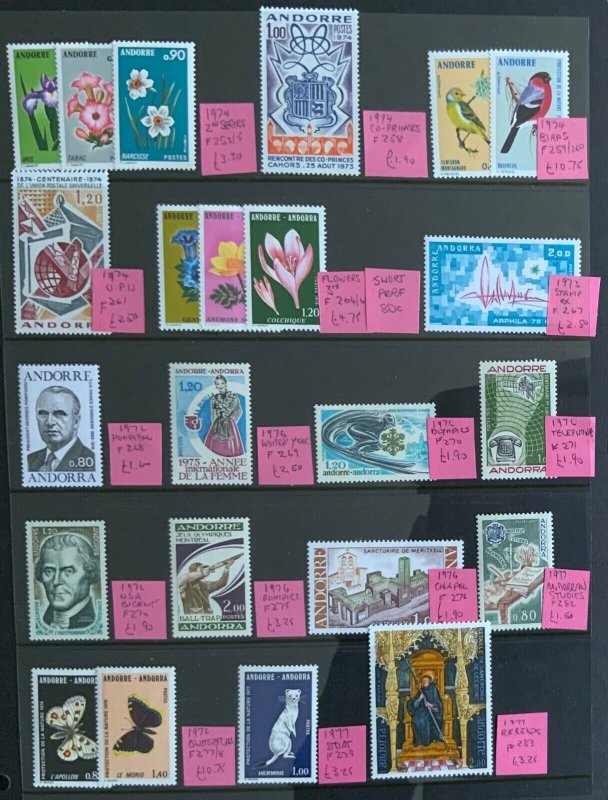 ANDORRA (FRENCH) MNH COLLECTION 1961--2000 SEE SCANS