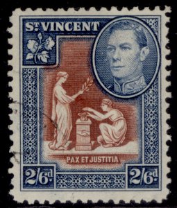 ST. VINCENT GVI SG157a, 2s 6d red-brown & blue, FINE USED.