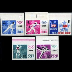 RUSSIA 1964 - Scott# 2843-7 W.Olympics Imp. Set of 5 LH