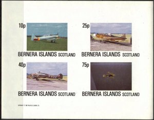 {B270} Bernera Scotland Aviation Airplanes (8) Sh.4 Imperf. MNH Cinderella !!