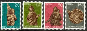 LIECHTENSTEIN 1977 SCULPTURES CHRISTMAS Set Sc 632-635 MNH