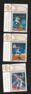 Yugoslavia 1997 Tennis Tournaments Sc 2374-2376 MNH A3378