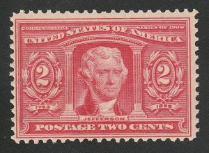 OAS-CNY 12781 US SCOTT 324 1904 2¢ Louisiana Purchase Commemorative MNH $60 VF