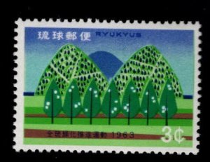 RYUKYU Scott 108 MNH**  Green Movement stamp 1963