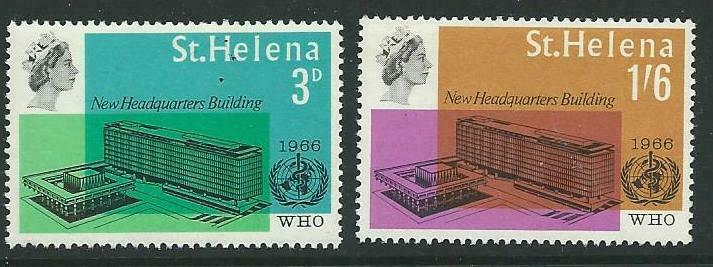 ST.HELENA SG207/8 1966 W.H.O. MNH