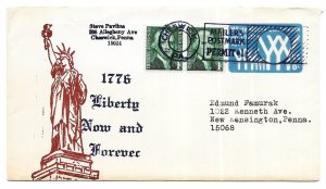 U.S. Scott U555 Youth Conference 1971 Stamped Envelope, Pavlina Liberty Cachet