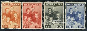 Suriname, Colony 1943, Royal family 4v, MNH