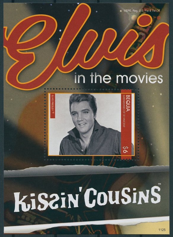 Bequia Stamps 2011 MNH Elvis Presley in Movies Kissin' Cousins People 1v S/S III