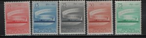 Indonesia 436-440 (5) Set, Hinged, 1957 Indonesian Telegraph system Centenary