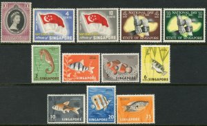 SINGAPORE Sc#27,49-59,73-75,77-82 1953-67 Seven Complete Sets OG Mint Hinged